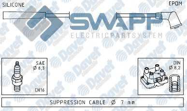 SWAPP 50125 Buji Kablosu Sportage 94-99 2.0 (Fe)  ####